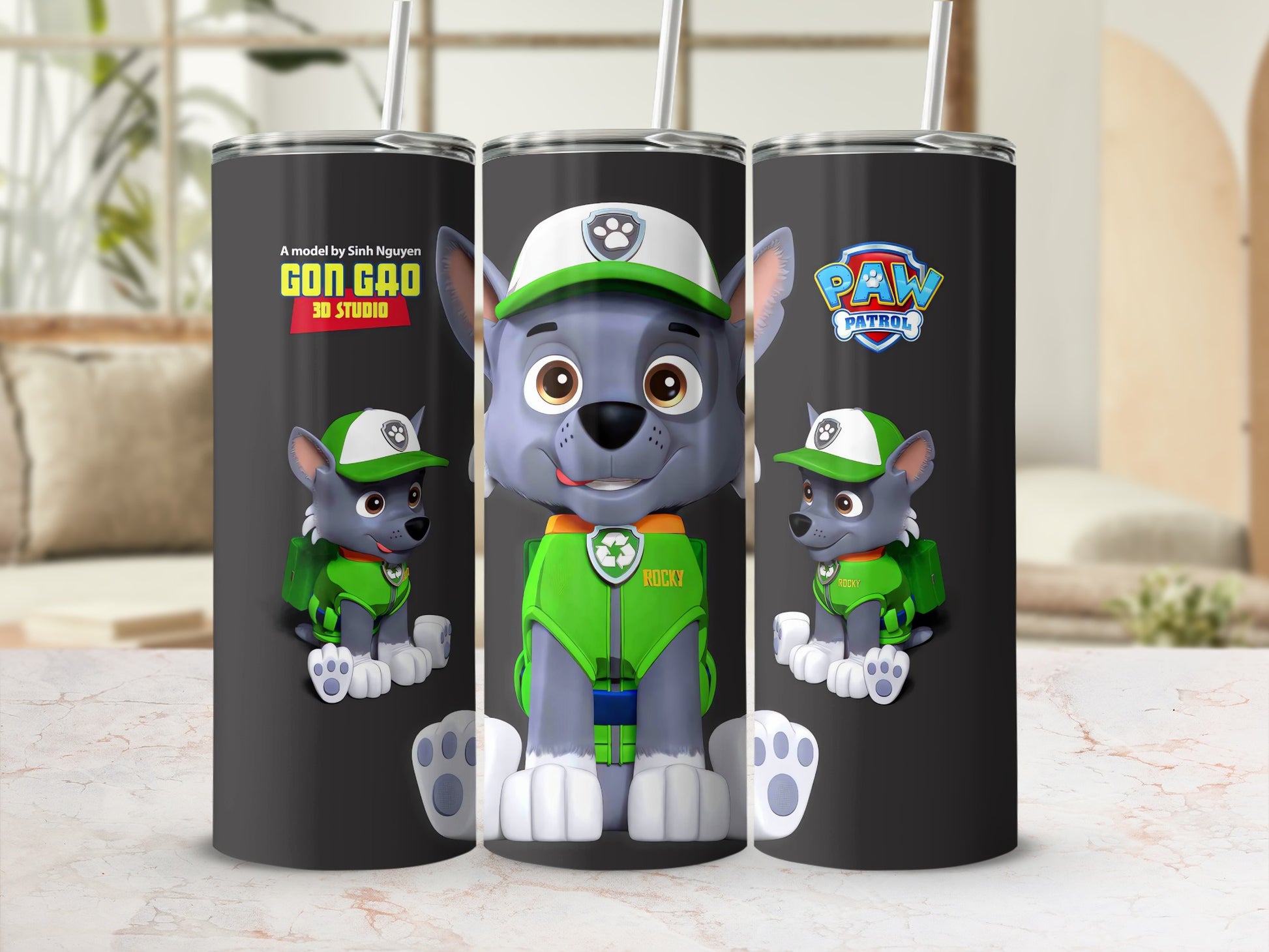 Rocky Paw Patrol Cartoon Character Travel Mug Product