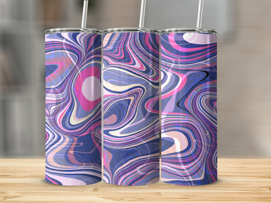 Abstract Swirl Purple and Pink Pattern Design Tumblers