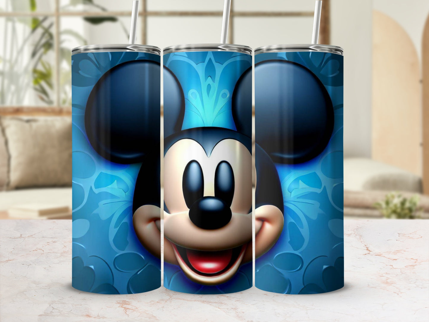 Mickey Mouse Tumbler Blue Background for Kids Cup