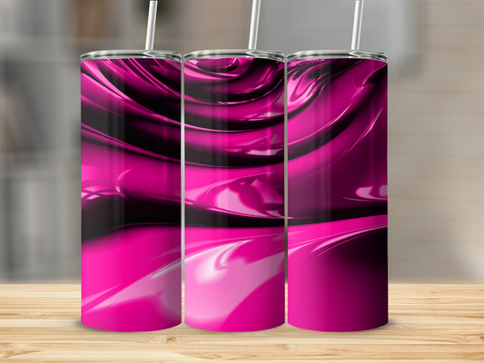 Abstract Hot Pink Swirls Modern Art Design Tumblers