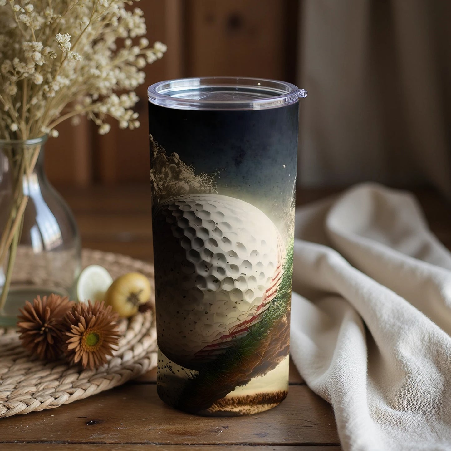 Unique Golf Ball Design Insulated Travel Mug