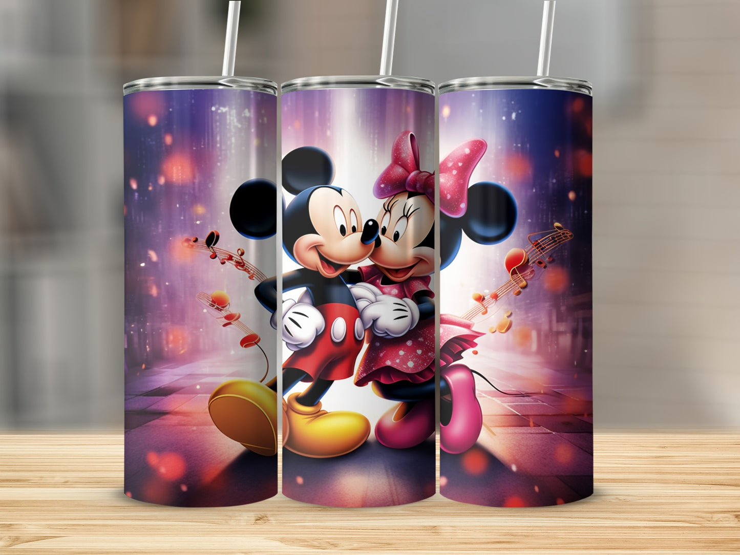 Romantic Mickey and Minnie Mouse Tumbler