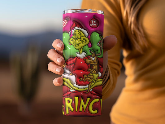 Grinch and Max Holiday Themed Tumbler 22oz