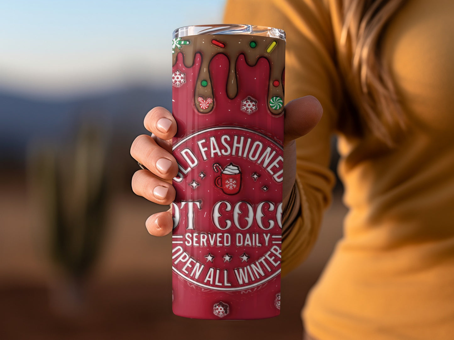 Old Fashioned Hot Cocoa Open All Winter Tumbler