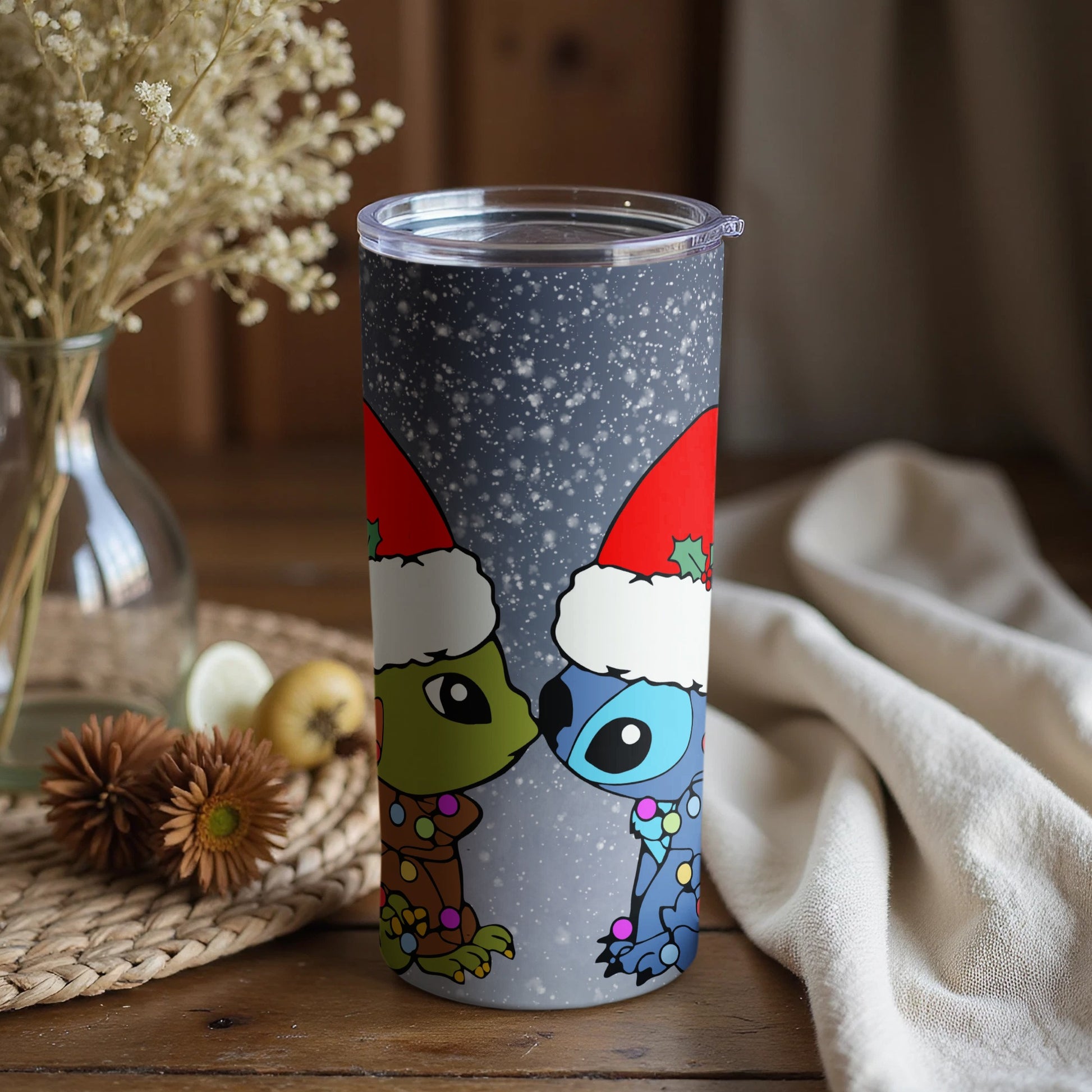 Cute Christmas Alien Design Holiday Drinkware Product