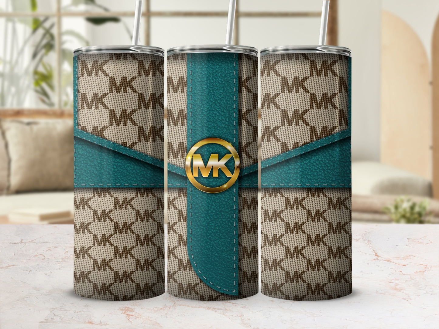 Stylish MK Monogram Design Tumbler for Trendy Use