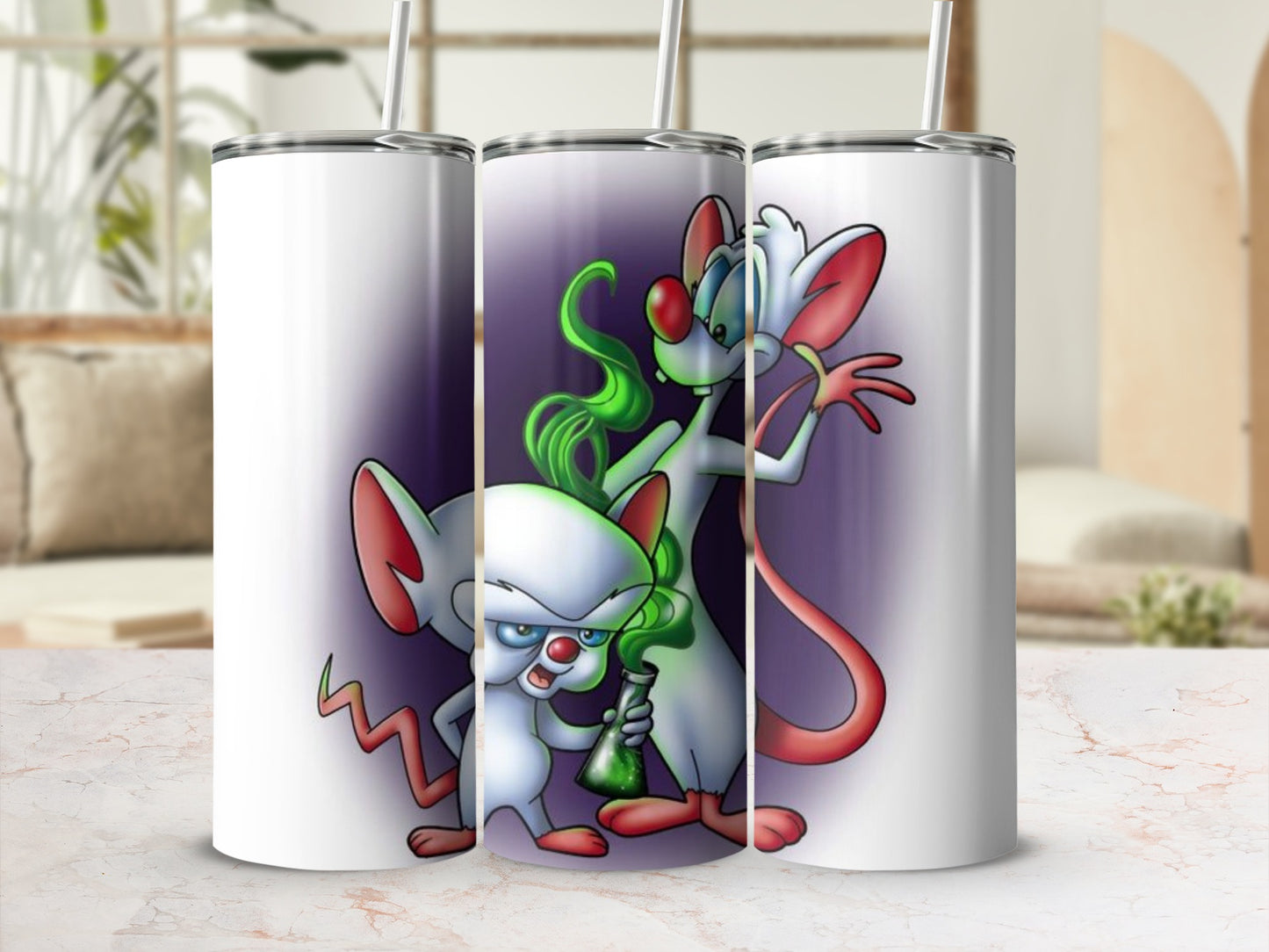 Cartoon Scientist Mice Tumblers for Science Lovers