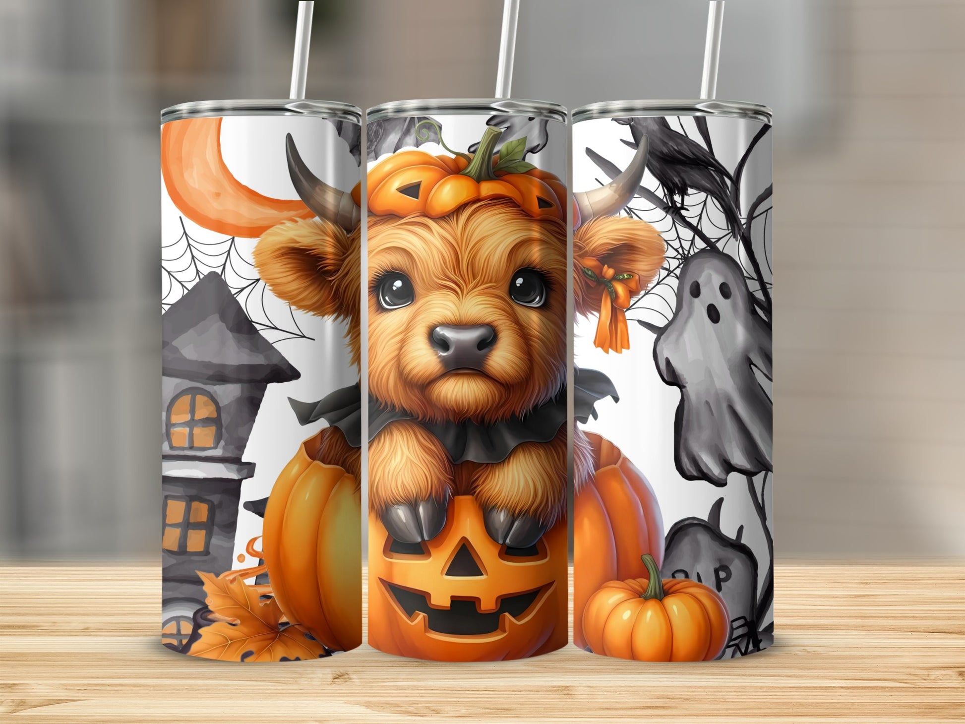 Cute Halloween Puppy Design Customizable Tumbler