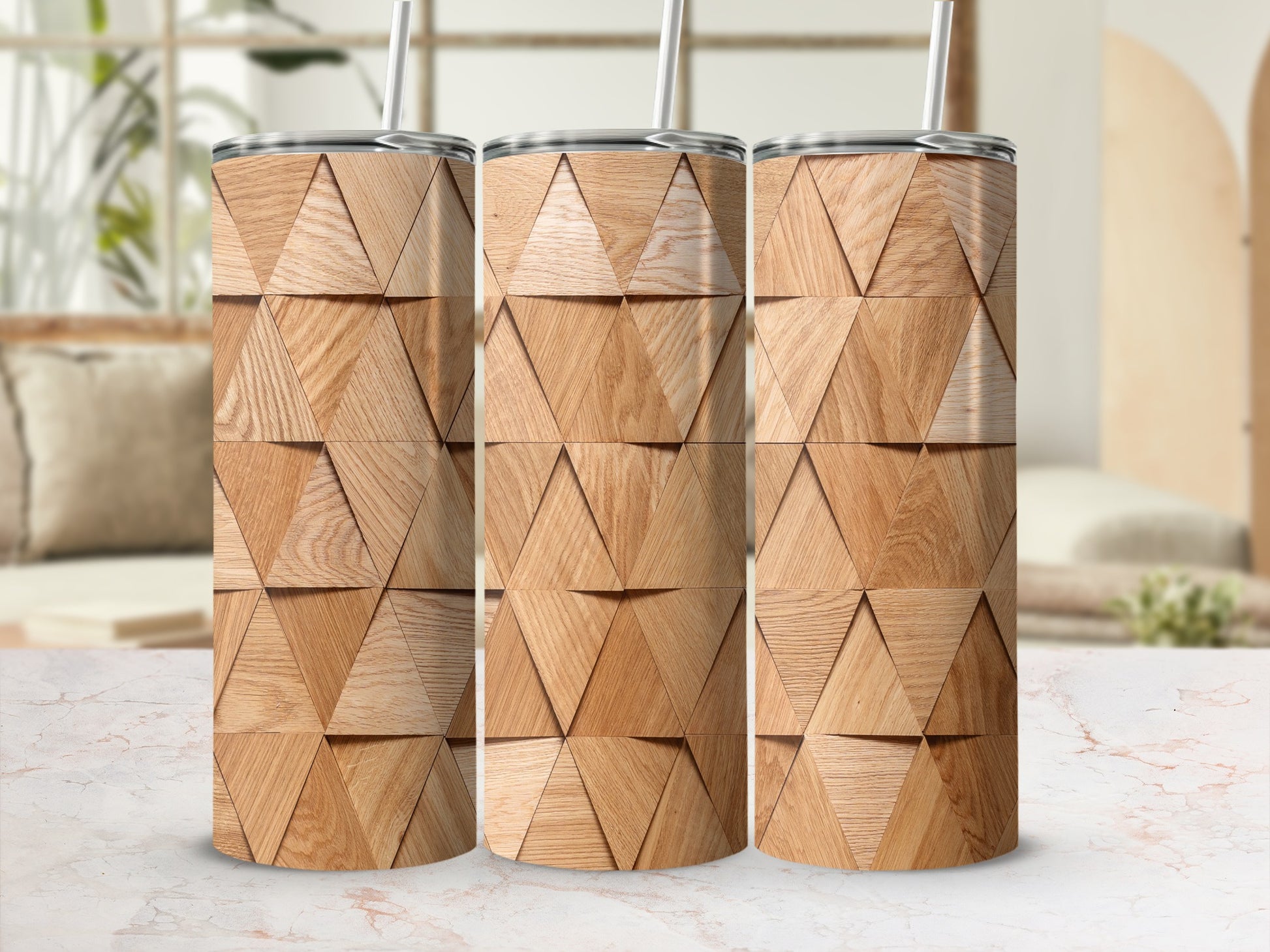Geometric Triangular Patterned Tumbler product type