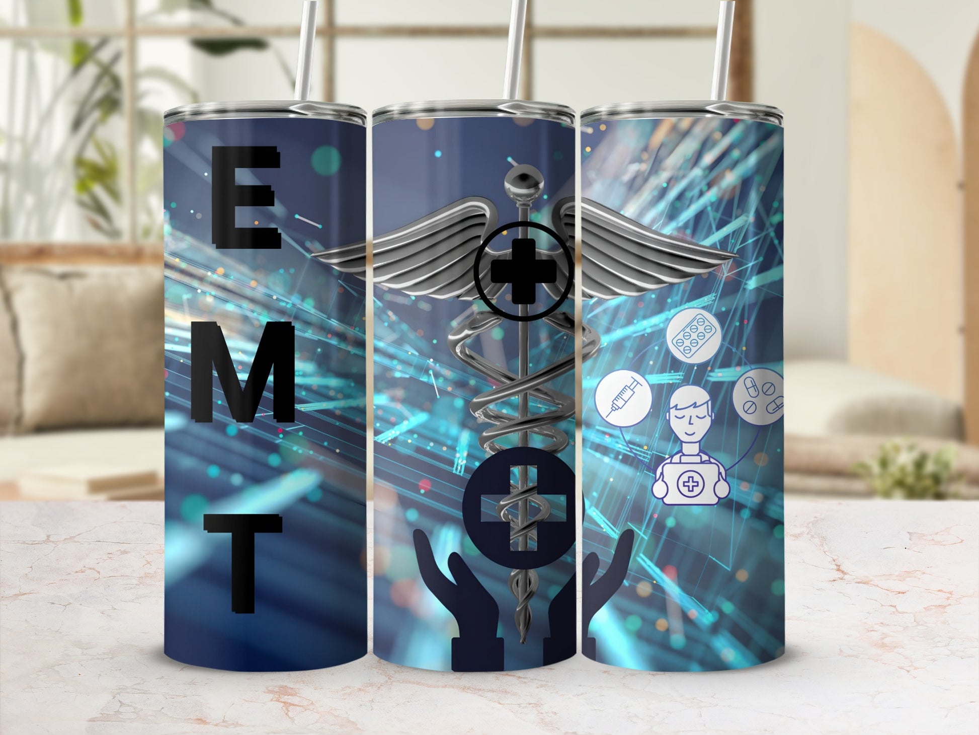 EMT Themed Stainless Tumbler 20oz Custom Design