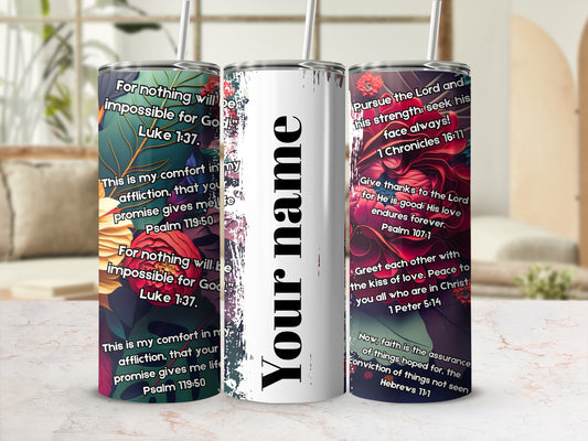Bible Verses Tumbler with Your Name Custom Design