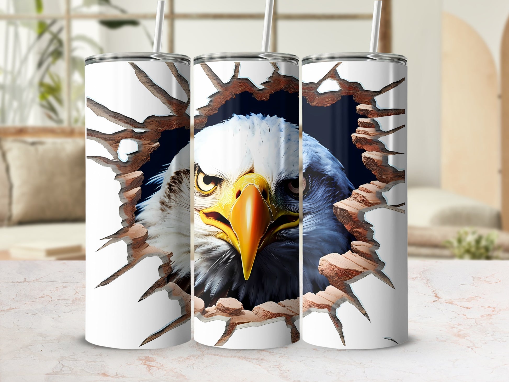 Eagle Bursting Cracked Design Tumbler Powerful Bird product type
Eagle
Tumbler
Bird Design
Wildlife Art
Raptor Image
Fierce Eagle
Cracked Look
Breakthrough Effect
Animal Print
Drinkware Item
Beverage Container
Unique Tumbler
Dynamic Design
White Head Eagle
Brown Cracks
Dark Background
Beak Detail
Feathered Image
Majestic Bird
Outdoor Theme