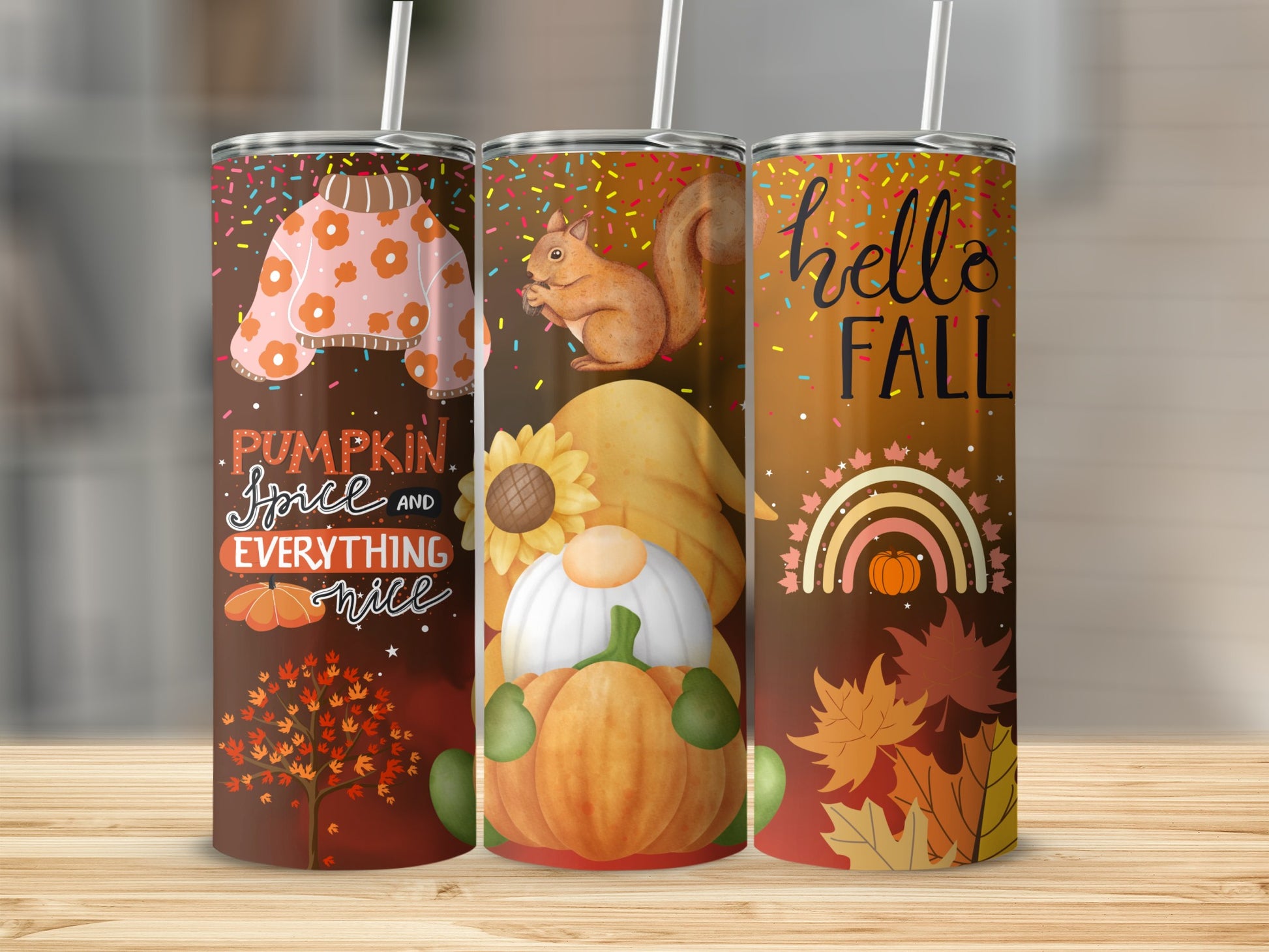 Pumpkin Spice and Everything Nice Hello Fall tumbler