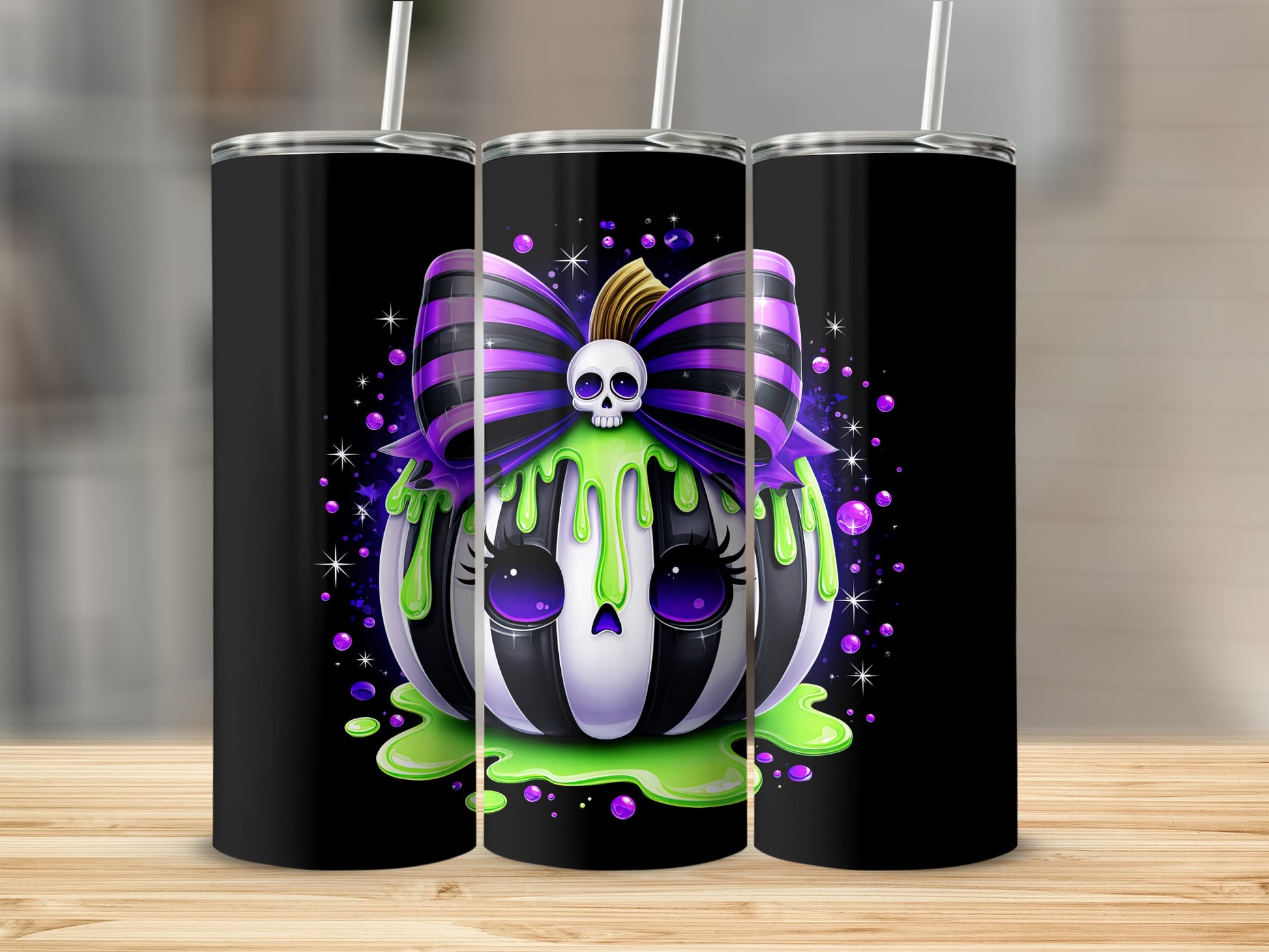 Cute Halloween Pumpkin with Bow Tumbler