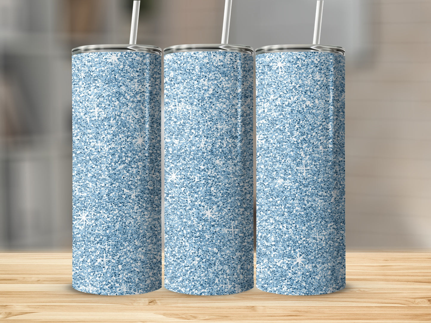 Sparkling Blue Glitter Insulated Tumbler 20 oz product