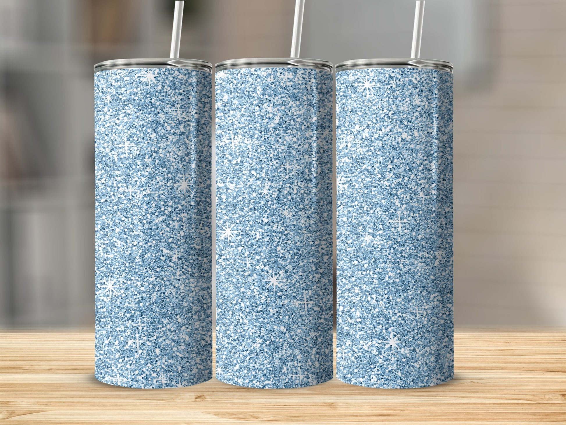 Sparkling Blue Glitter Insulated Tumbler 20 oz product