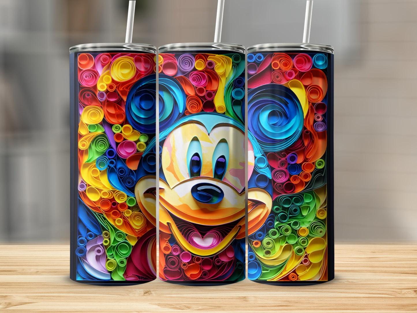 Colorful Quilling Art Character Tumbler Product
