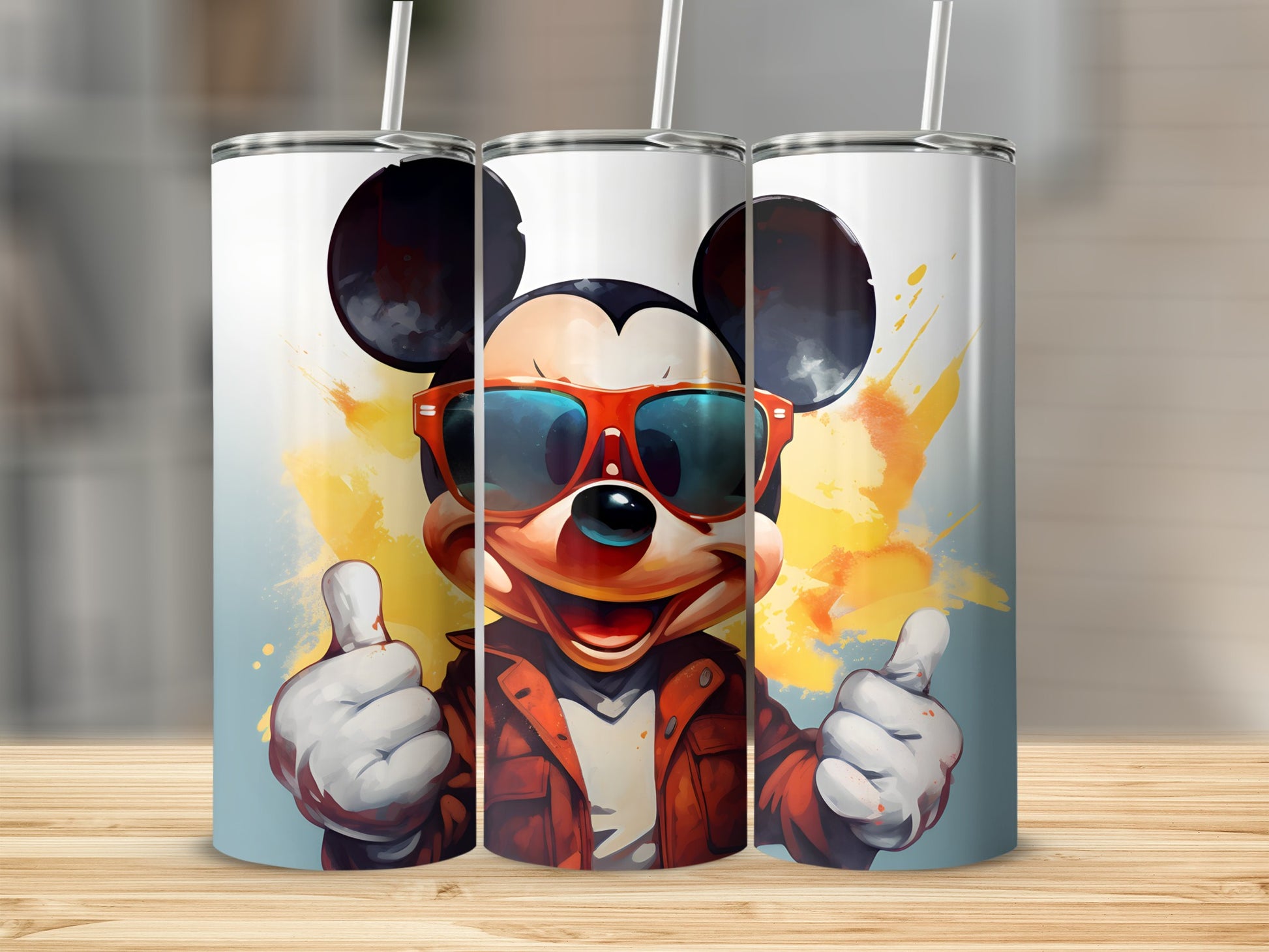 Cool Cartoon Character with Sunglasses Tumbler