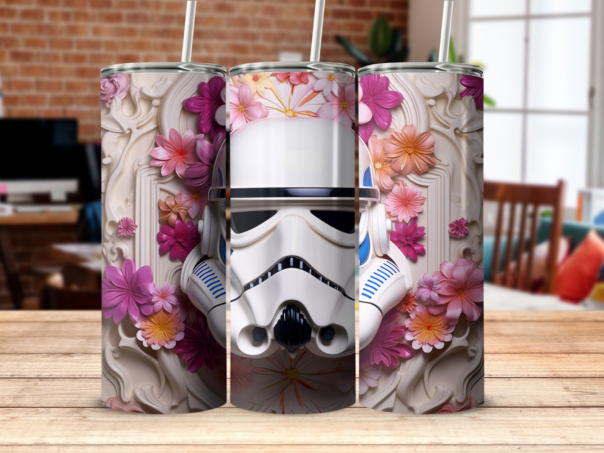 Stunning Floral Stormtrooper Design Drinkware Cup