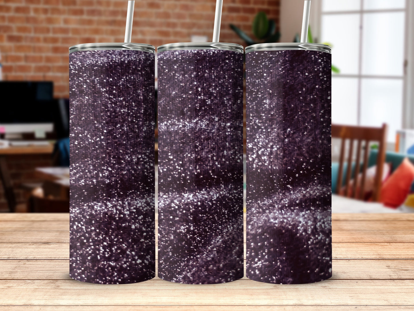 Glittery Sparkle Design Insulated Tumbler product