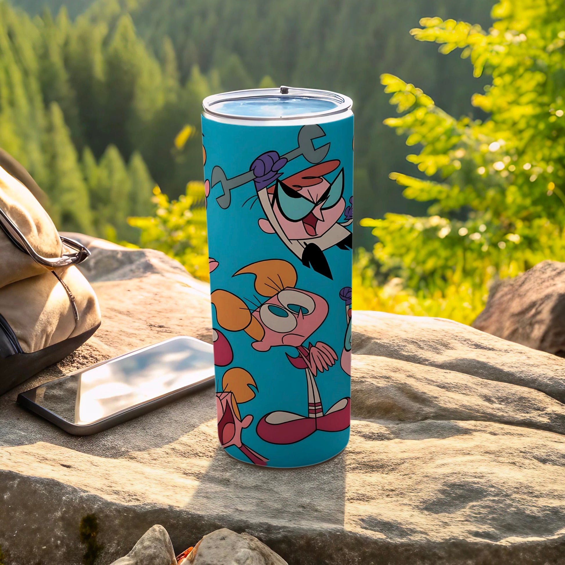 Colorful Character Tumbler for Outdoor Adventures