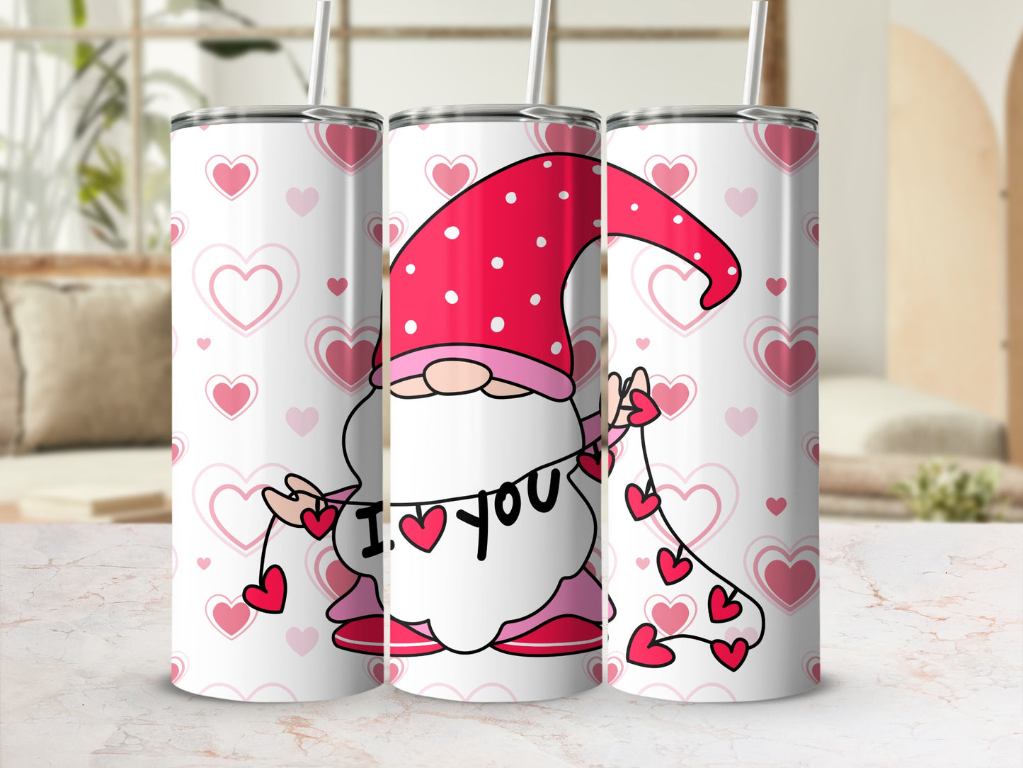 Valentine's Day Gnome I Love You Tumbler product