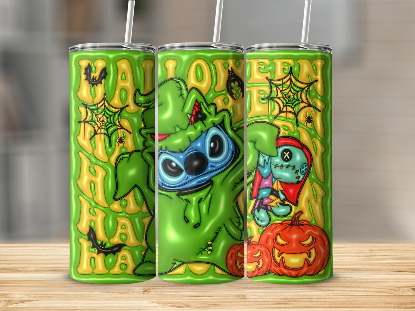 Halloween Slimer Tumbler with Spooky Details Tumbler