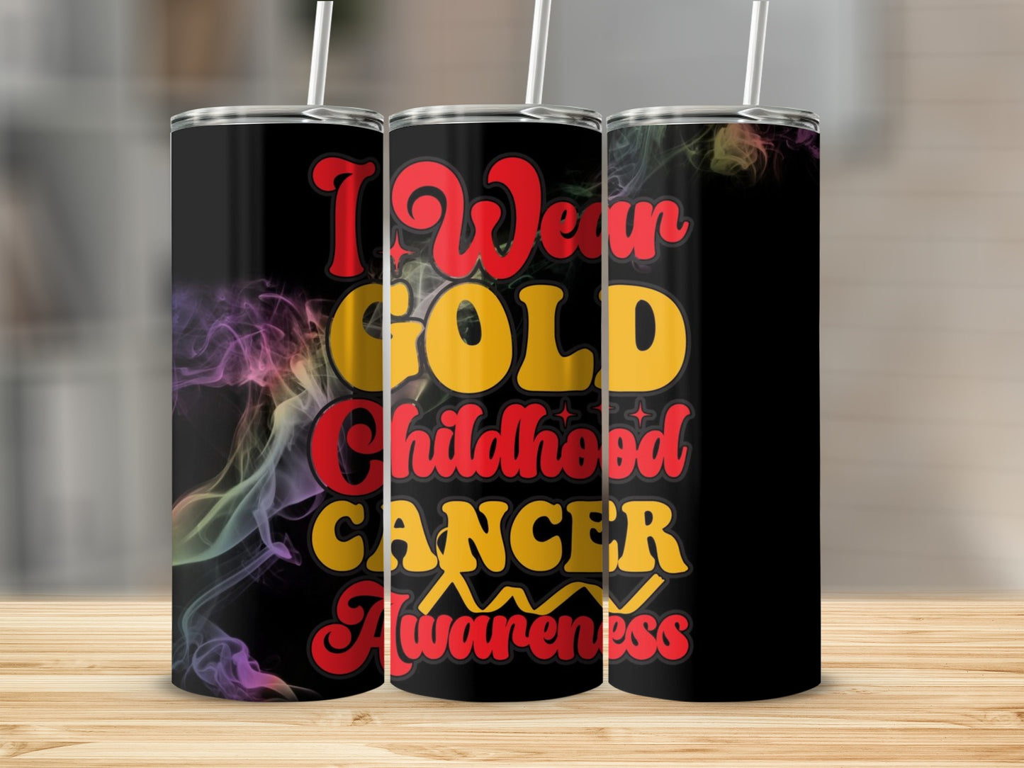 I Wear Gold Childhood Cancer Awareness Tumbler