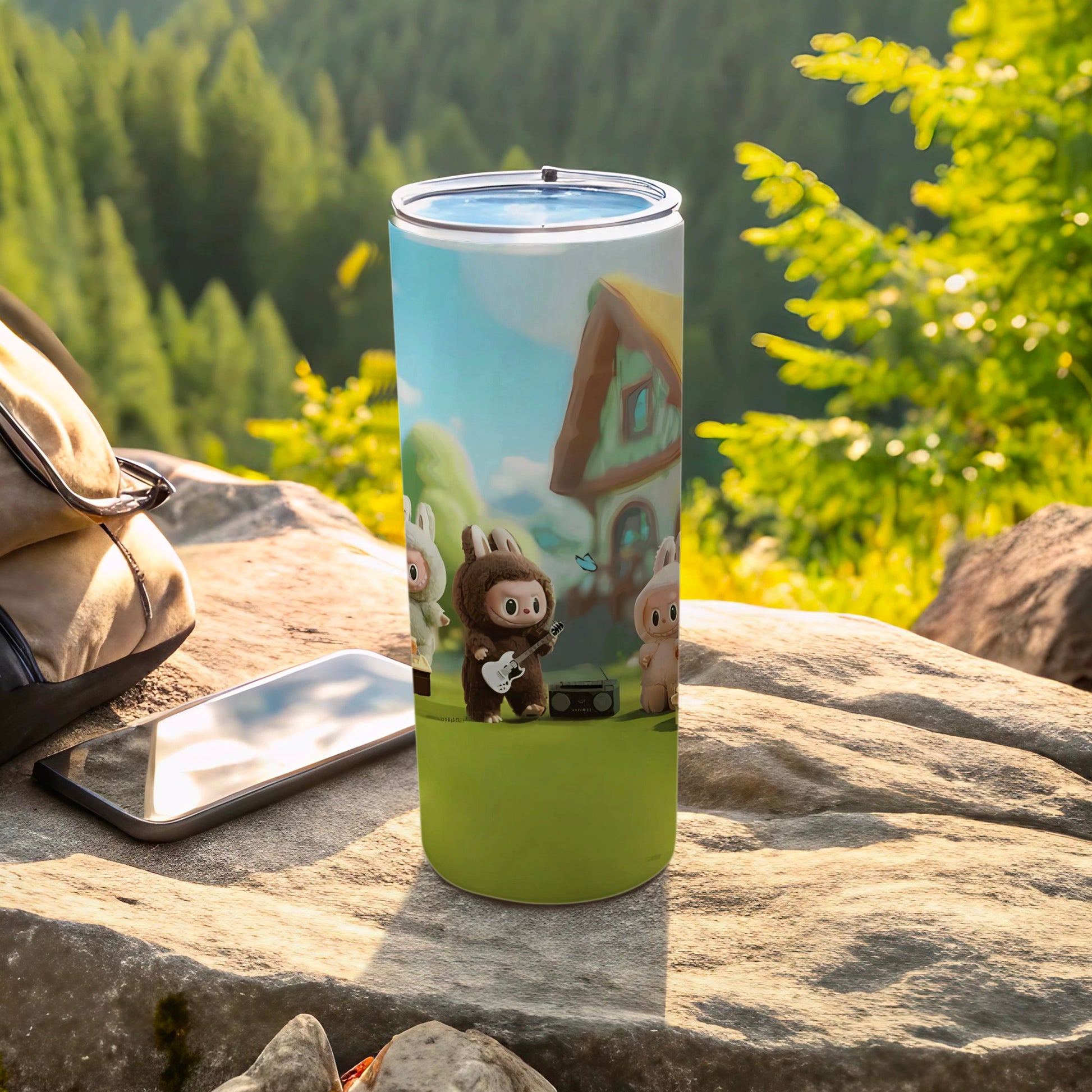 Outdoor Scenic Character Illustration Tumbler