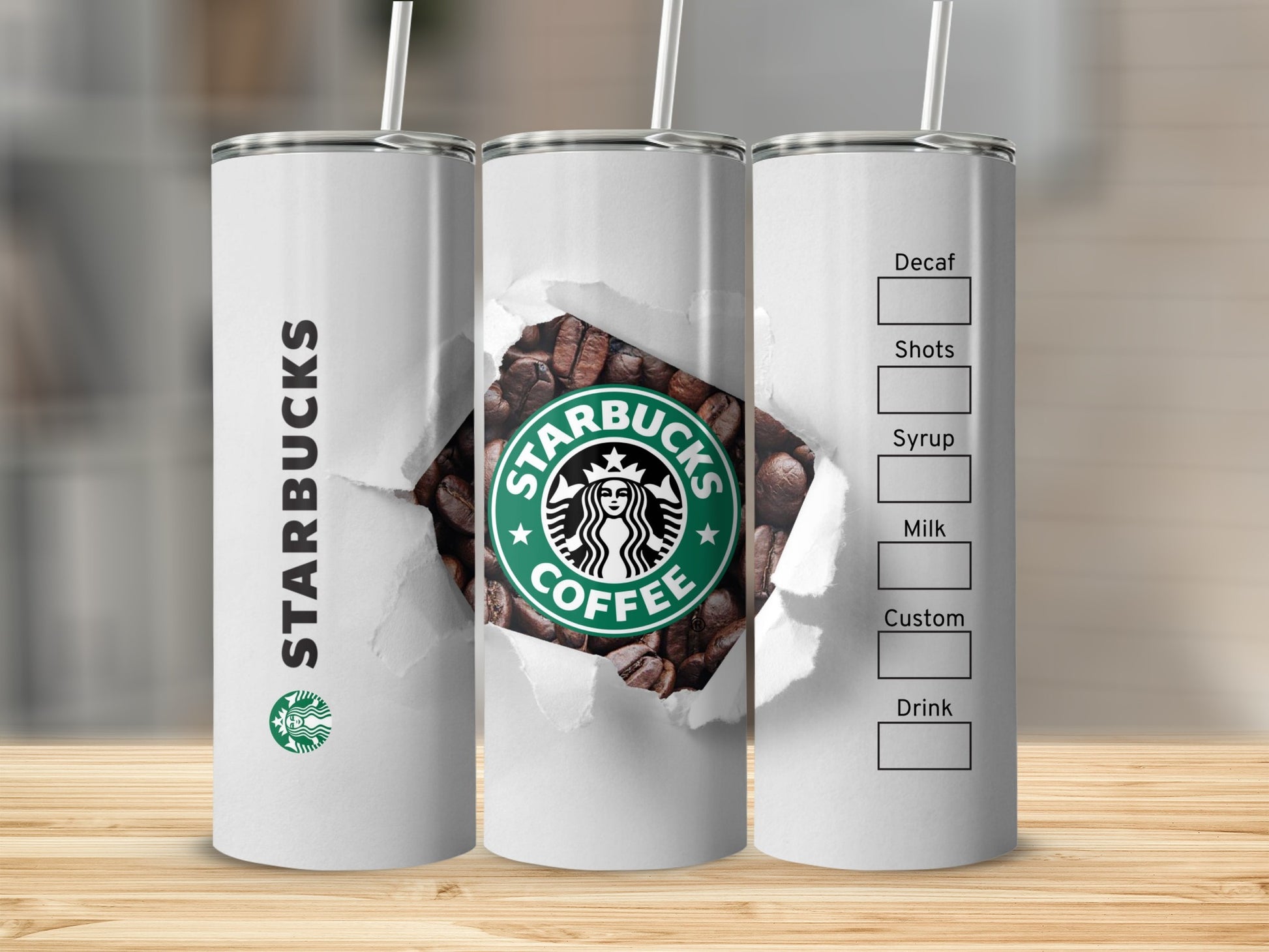 Starbucks Coffee Tumbler with Custom Drink Options