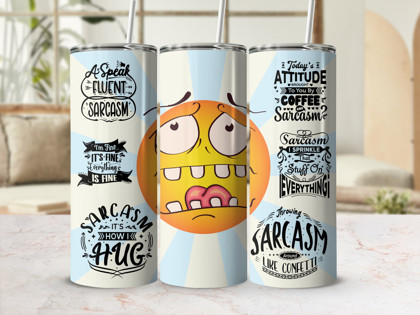 Fluent Sarcasm Attitude Coffee Sarcasm Tumbler Cup