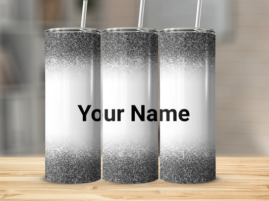 Customizable Glitter Gradient Design Tumbler Cup