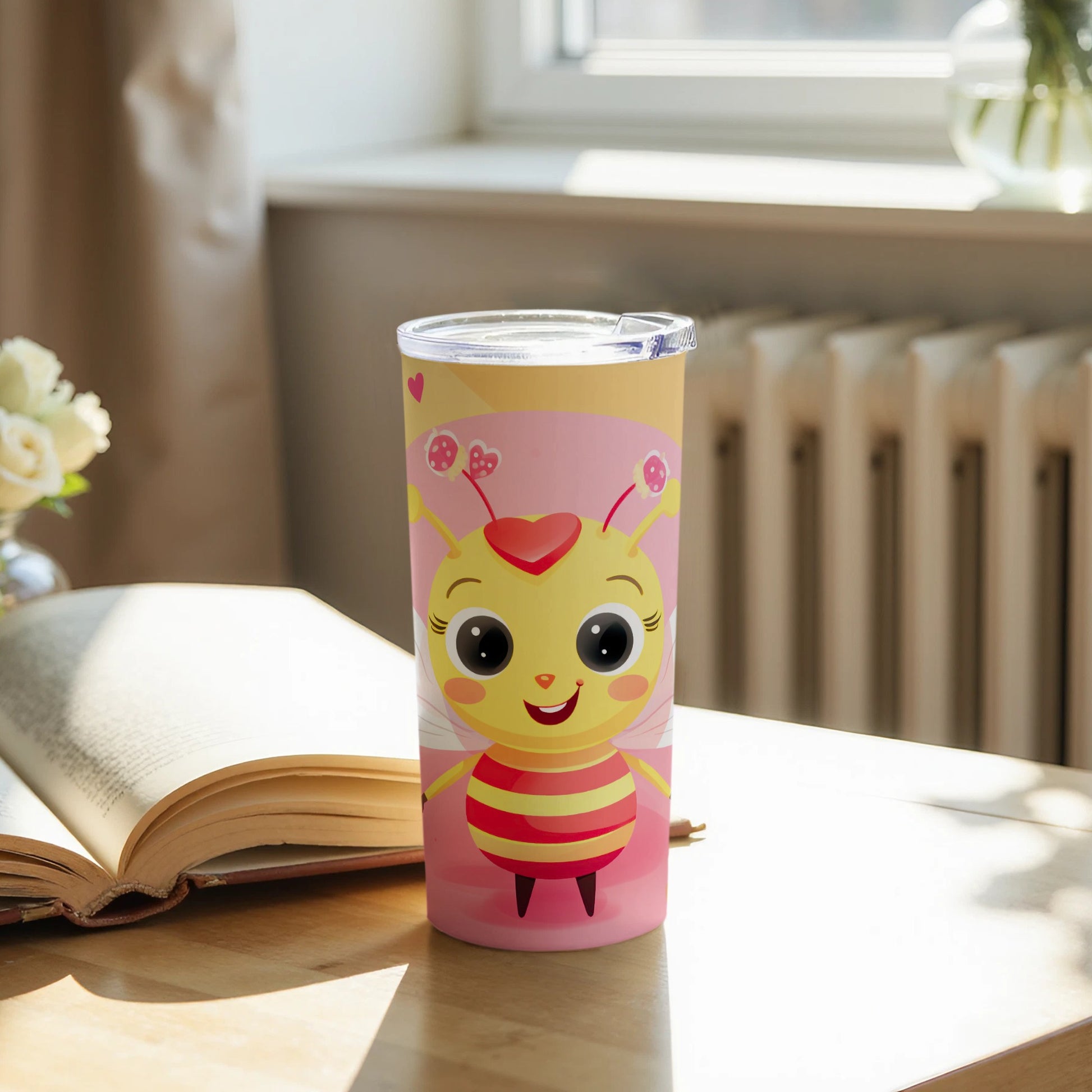 Smiling Bumblebee Happy Character Beverage Tumbler product type