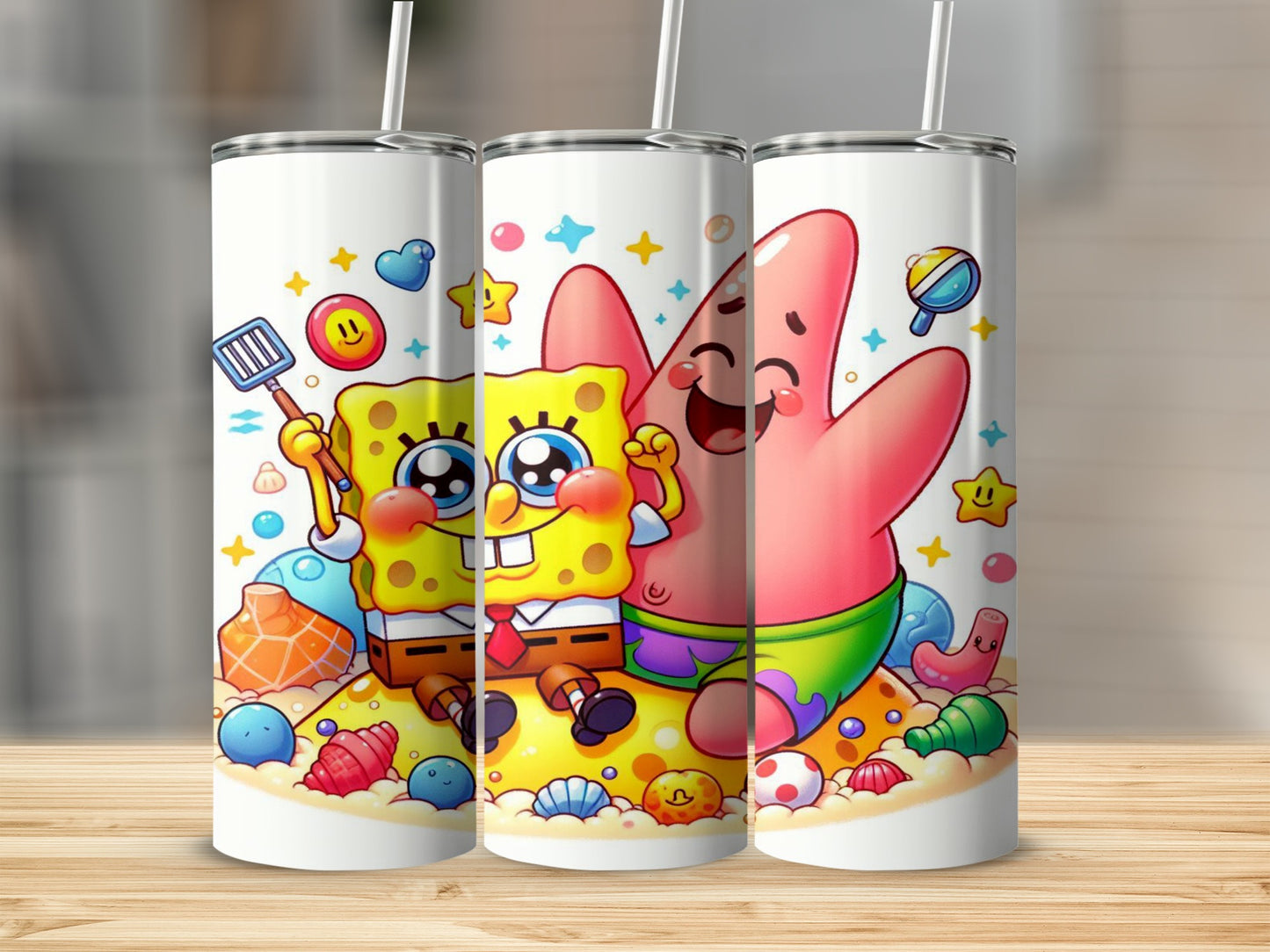 Cute Cartoon Character Print Insulated Tumbler
