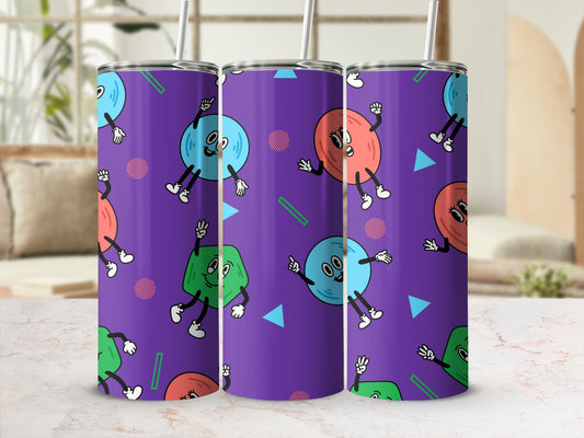 Colorful Cartoon Character Pattern Tumbler