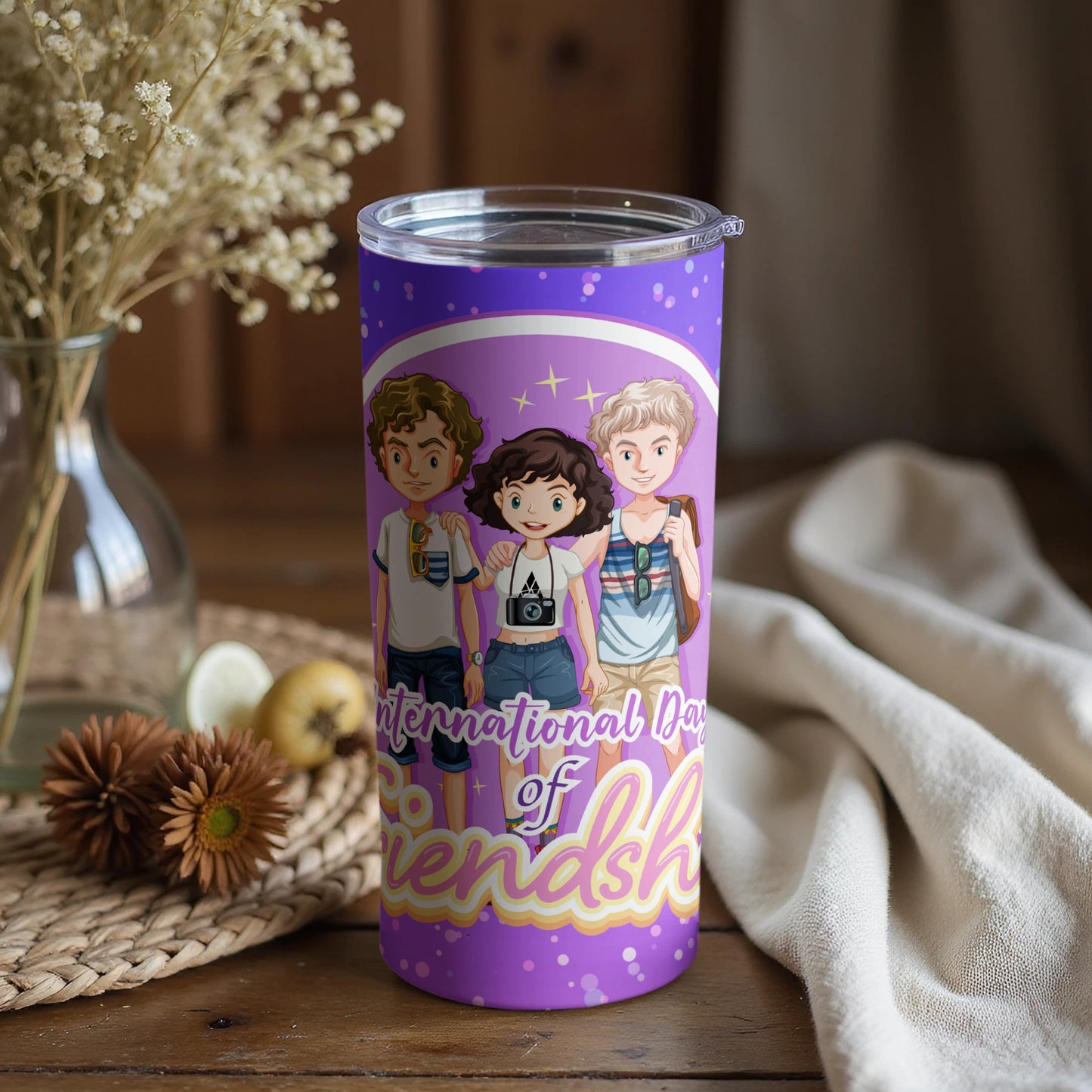 International Day of Friendship Illustrated Tumbler