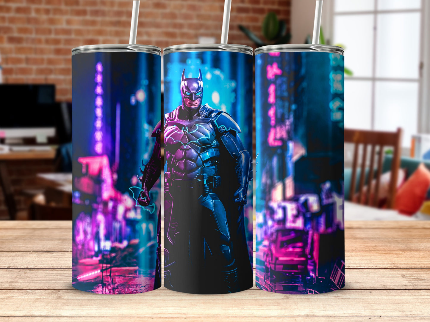 Batman Neon City Cyberpunk Hero Tumbler product type