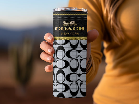 Elegant Coach New York Designer Travel Tumbler