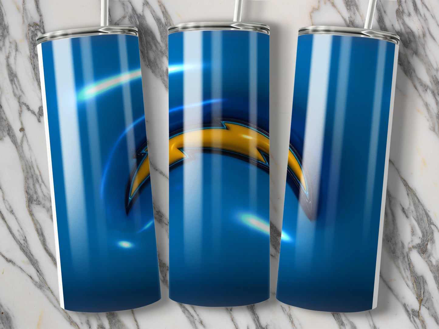 Chargers Logo Over Light Blue Background Awesome Tumblers