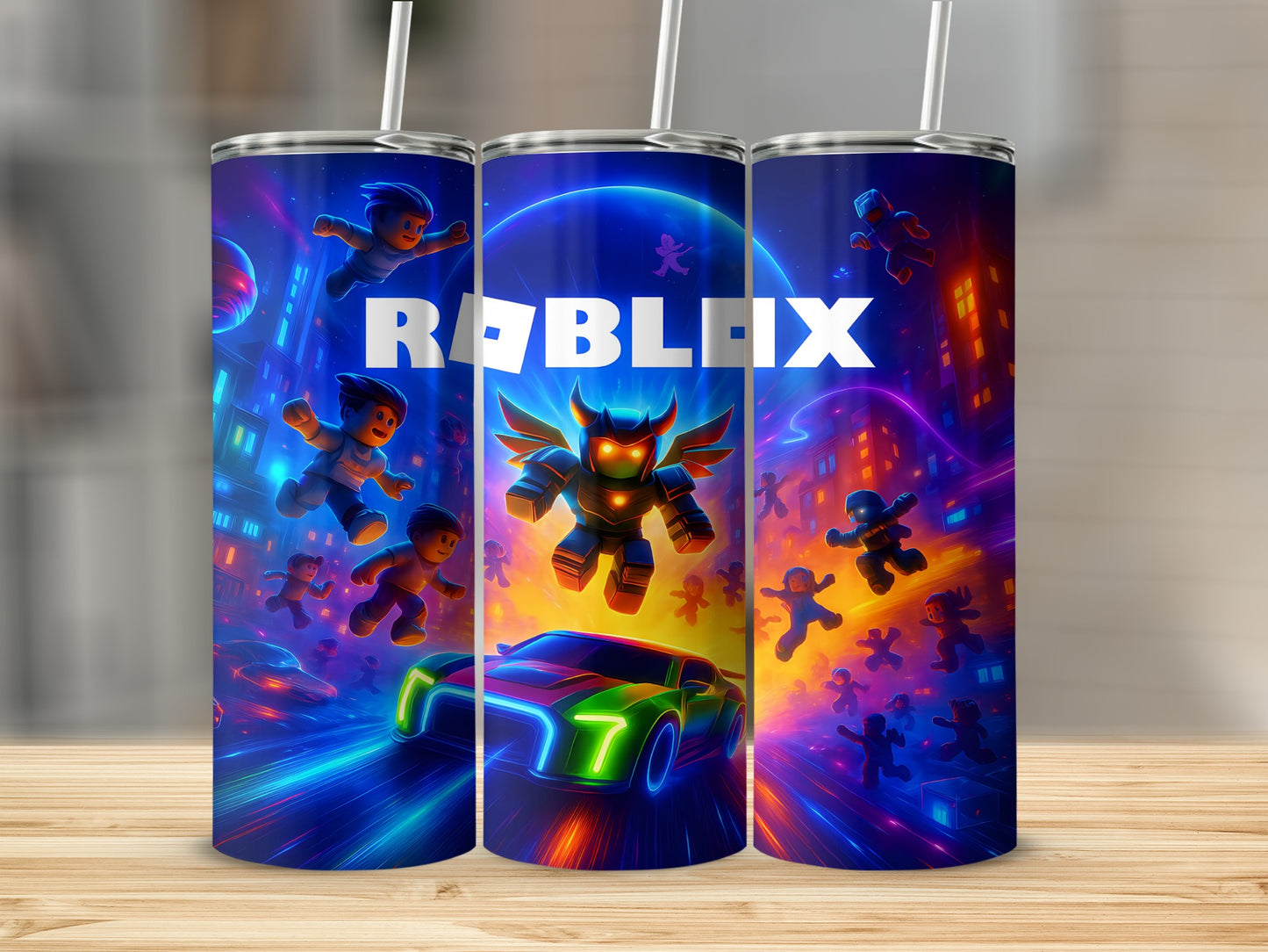 Exciting Roblox Characters and Car Tumbler Design