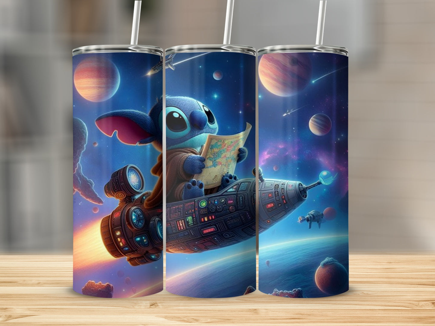 Adorable Alien Navigator Space Adventure Tumbler Cup