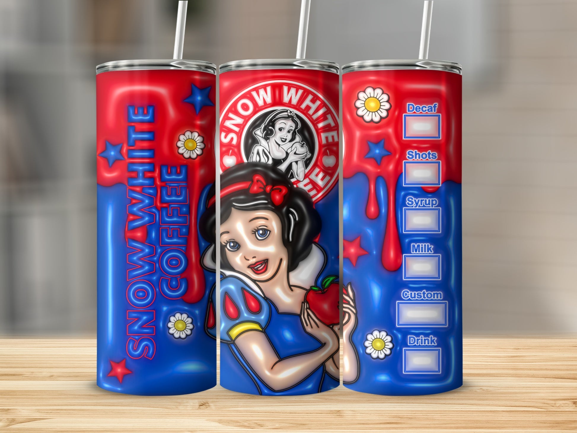 Snow White Coffee Drink Design Insulated Tumbler