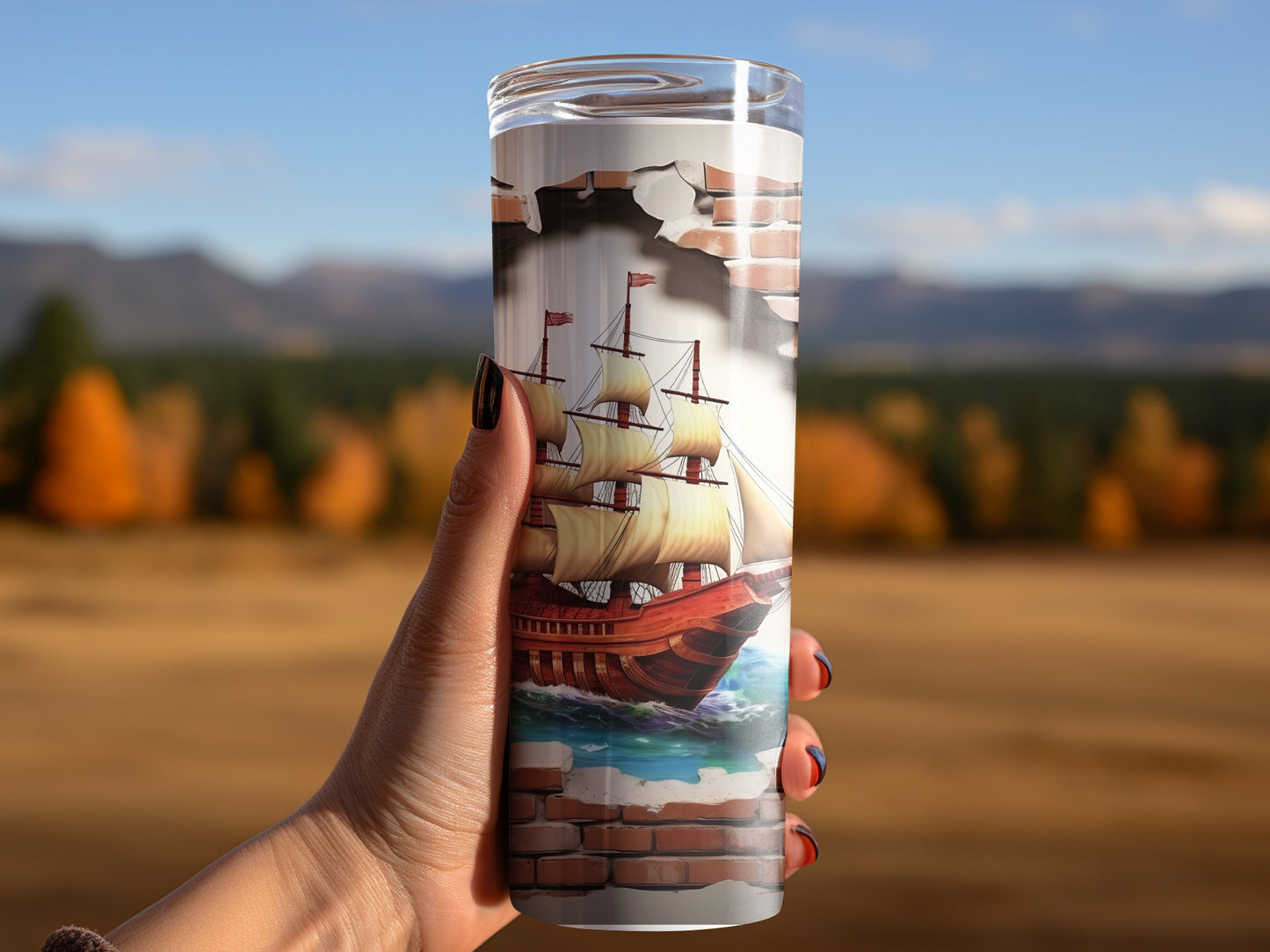 Nautical Adventure Tall Elegant Beverage Container
