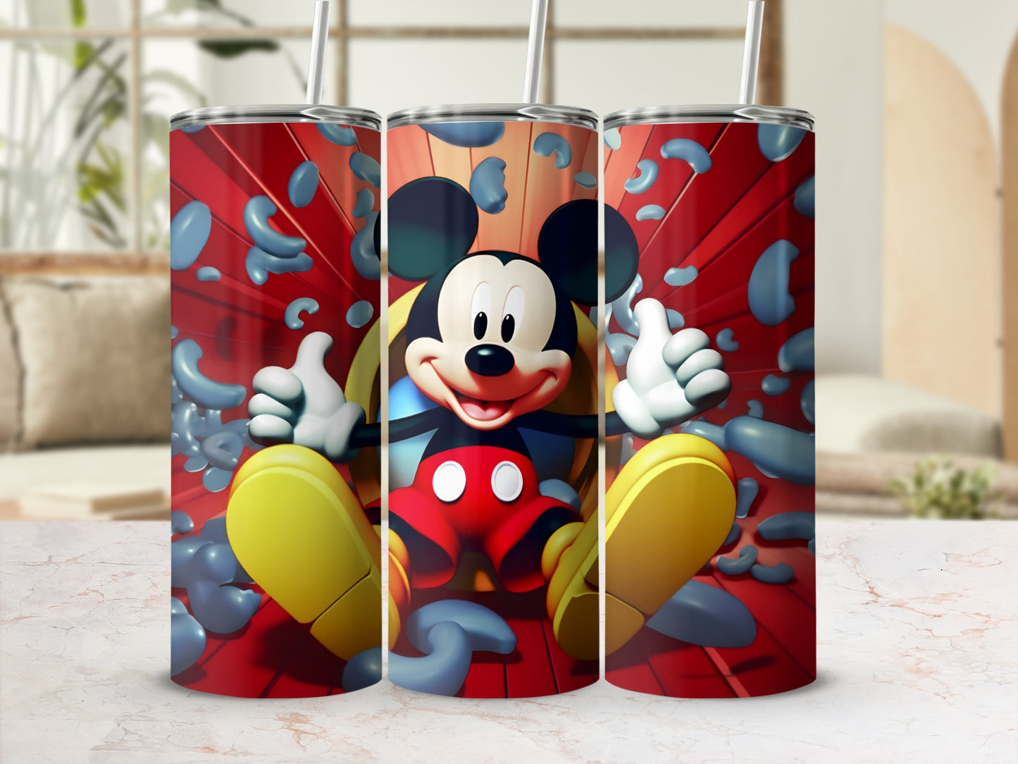 Fun Colorful Mickey Mouse Design Tumbler Accessory
