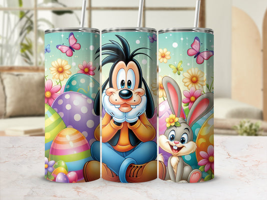 Vibrant Goofy Bunny Easter Eggs Flowers Butterflies product type
