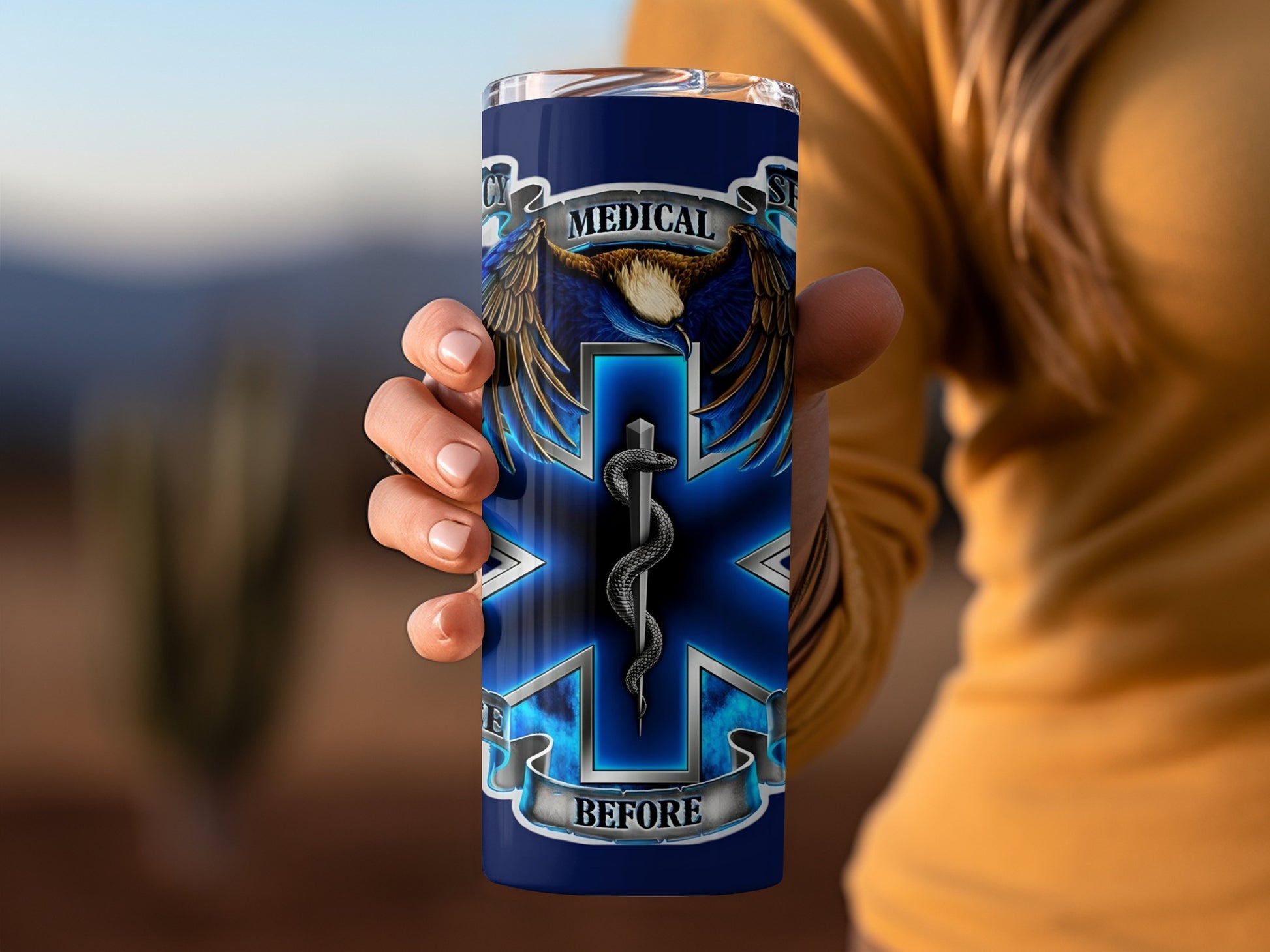 Emergency Medical Service Caduceus Tumbler