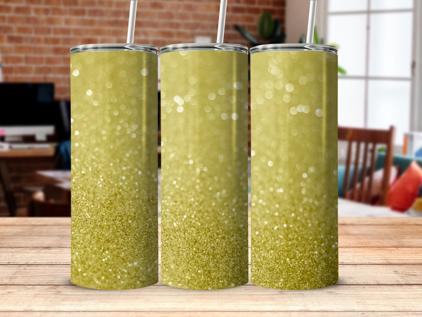 Sparkling Glitter Design Insulated Bottle