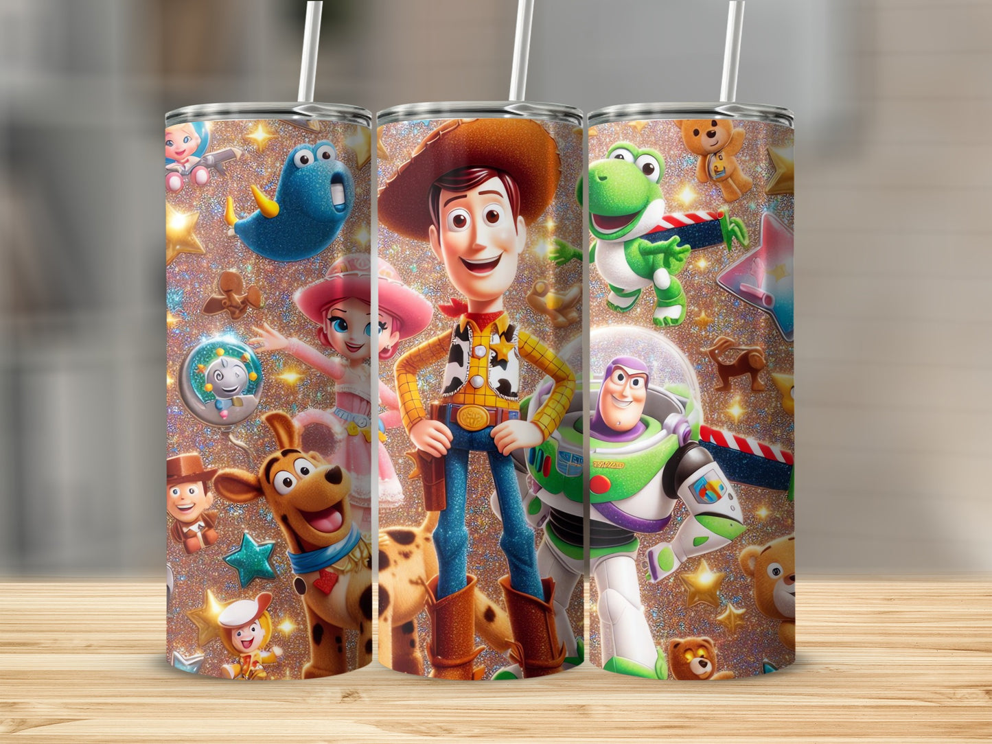 Toy Story Glitter Characters Insulated Tumbler