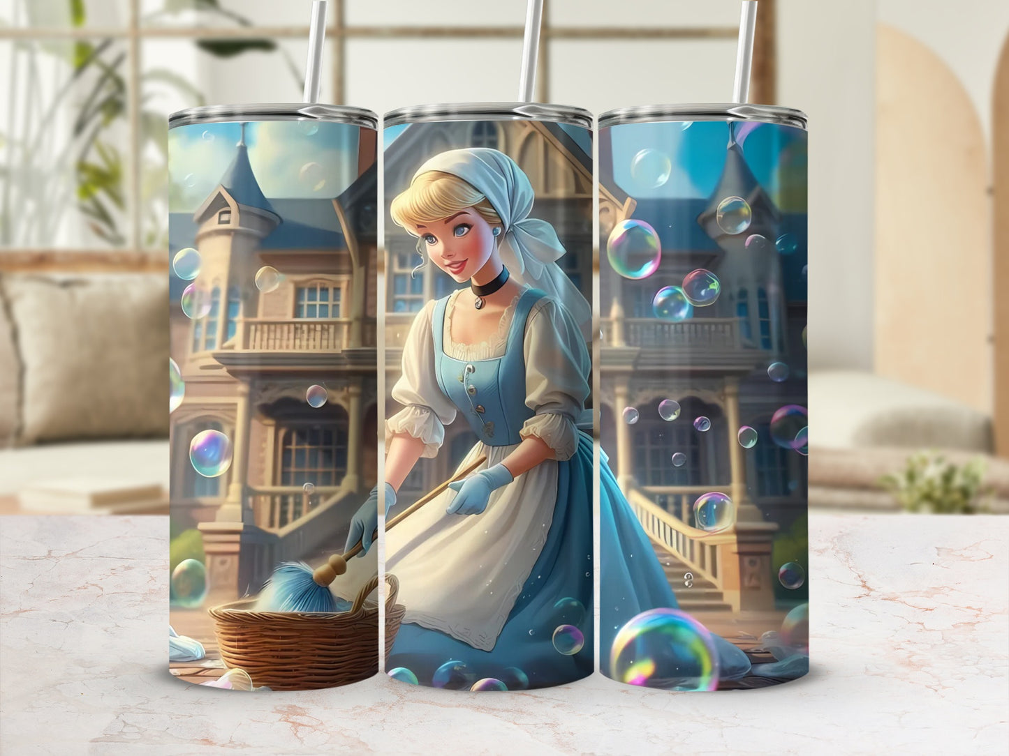 Charming Princess in Bubbles Tumbler
