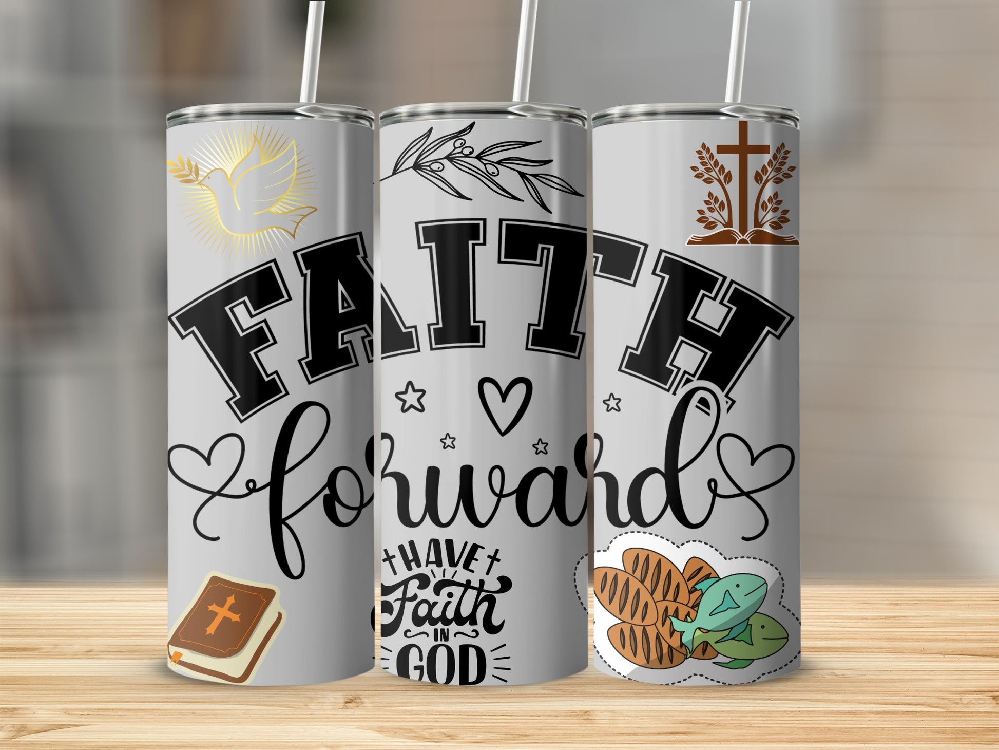 Inspirational Faith Forward Tumblers for Everyday Use